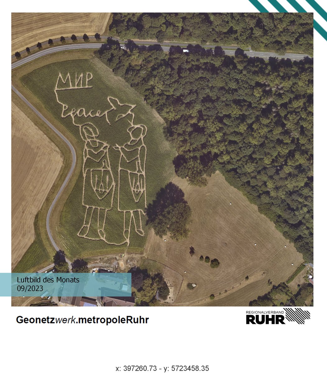 Im #Luftbild des Monats September geht es um ein ganz besonderes Kunstwerk in die #MetropoleRuhr ! ... gefunden in #Selm im @kreis_UN!☮️ Mehr Luftbilder gibt es unter ➡️3d.ruhr @rvr_ruhr #rvr