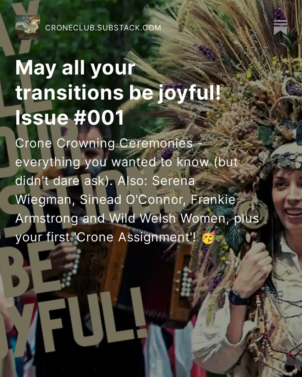 Something for the weekend? Treat yourself to a 30 min read of pure joy, n support our 1st made-in-Sheffield Substack of menopausal mischief. Free to anyone interested in challenging the toxic narrative of female ageing and menopause <a href="/dhayes_news/">Dan Hayes</a> croneclub.substack.com/p/what-is-cron…🙏