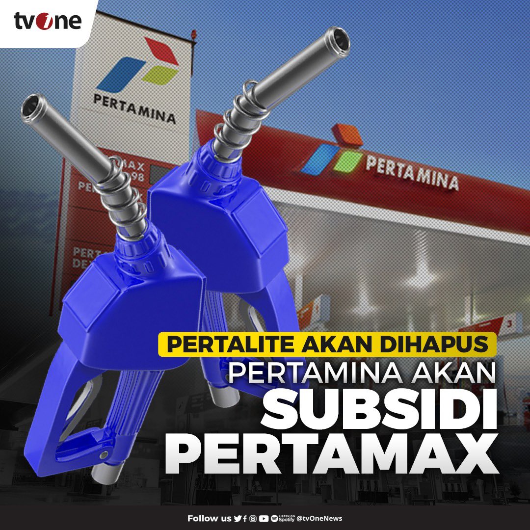 tvOneNews's tweet photo. PT Pertamina akan menghapus BBM jenis Pertalite dan diganti menjadi Pertamax Green 92 mulai tahun depan. https://t.co/ySzYZQVAZk