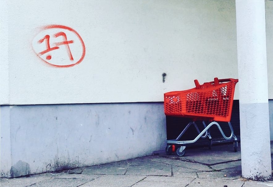 '77' @Wagerlkunst #einkaufswagenkunst