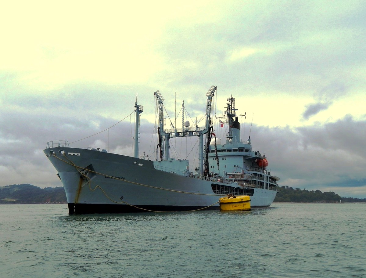 OTD 9 years ago #RoyalFleetAuxiliary @HMNBDevonport during her final stint as FOST Tanker #GOLDROVERover