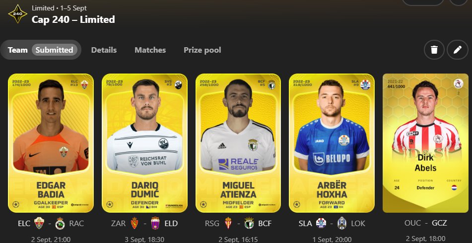 My line ups for the upcoming weekend, some though match ups, hopefully, the thresholds will be in.