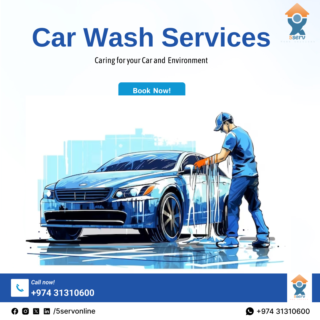 Revive your ride with the ultimate pampering experience! 🚗✨ Trust 5Serv to make your car shine inside and out. Experience the joy of a sparkling, refreshed vehicle that turns heads wherever you go. 🌟🧼 #5ServCarWash #GleamingRides #5Serv #OnDemandServices