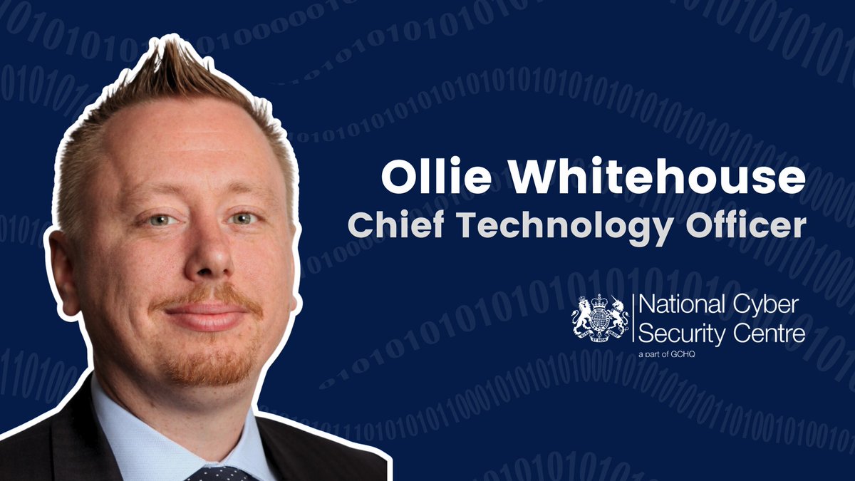 🚨Important NCSC news 🚨 We're delighted to welcome our new Chief Technology Officer, @ollieatnowhere, to the NCSC. Ollie will play an instrumental role in shaping and delivering the UK’s national approach to cyber security. ncsc.gov.uk/news/ollie-whi…