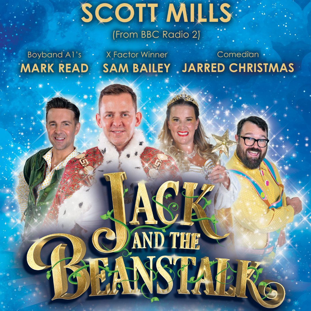 Here they are, our Giant cast for Jack and The Beanstalk this Christmas! 🌱Alongside BBC Radio 2’s @scott_mills will be comedian @jarredchristmas X Factor Winner @SamBaileyREAL and Boyband A1’s @MarkReadMusic Book now: bit.ly/JackAndTheBean… #DMHPanto #Pantomime #Leicester