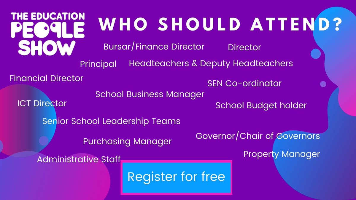 TheEdPeopleShow's tweet photo. Just one day at #TheEdPeopleShow will help you and your team resolve many of your challenges, share experiences with other school management teams and grasp the numerous opportunities for improvement Register for FREE here: https://t.co/0pRnZSZHUB https://t.co/LdyQtzJBUT