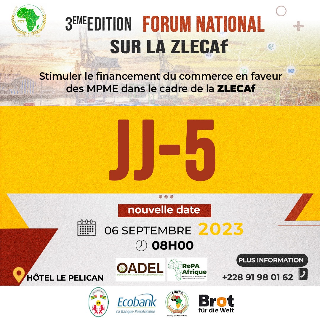 zlecaf_tg's tweet photo. #FZT2023:  Tout se précise pour un forum réussit

La ZLECAf que nous voulons est possible !

@AfCFTA @CommercegouvTg @AUYouthProgram @ECA_OFFICIAL @GouvTg @ITCnews @ITC_NYoffice @PnudTogo @ADiallo_ITC @nadia3690 @komitsowou @MeneWamkele @CEGEofficiel @CChocotogo @ConseilTogo https://t.co/7Wmv8XNaQF
