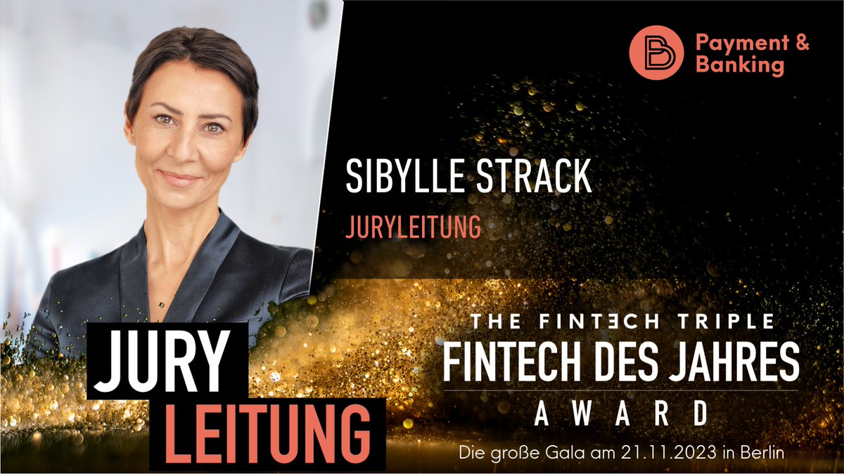 Dürfen wir vorstellen? Unsere Jury Leitung des Fintech des Jahres Award: Sibylle Strack!

Die Preisverleihung hat sich zur größten B2B-Award-Gala im deutschsprachigen Fintech-Kosmos entwickelt &amp; im letzten Jahr wurde die Gala größer, schillernder zelebriert, als je zuvor.