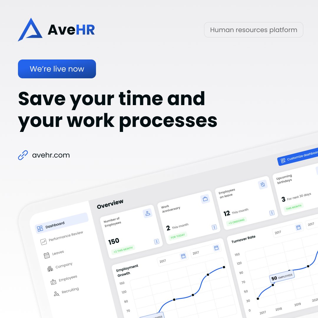 AveHR is now LIVE!

Join us on this revolutionary journey of HR management and experience a new era of efficiency and effectiveness.✅

🔗avehr.com

#AveHR #AveHumanResources