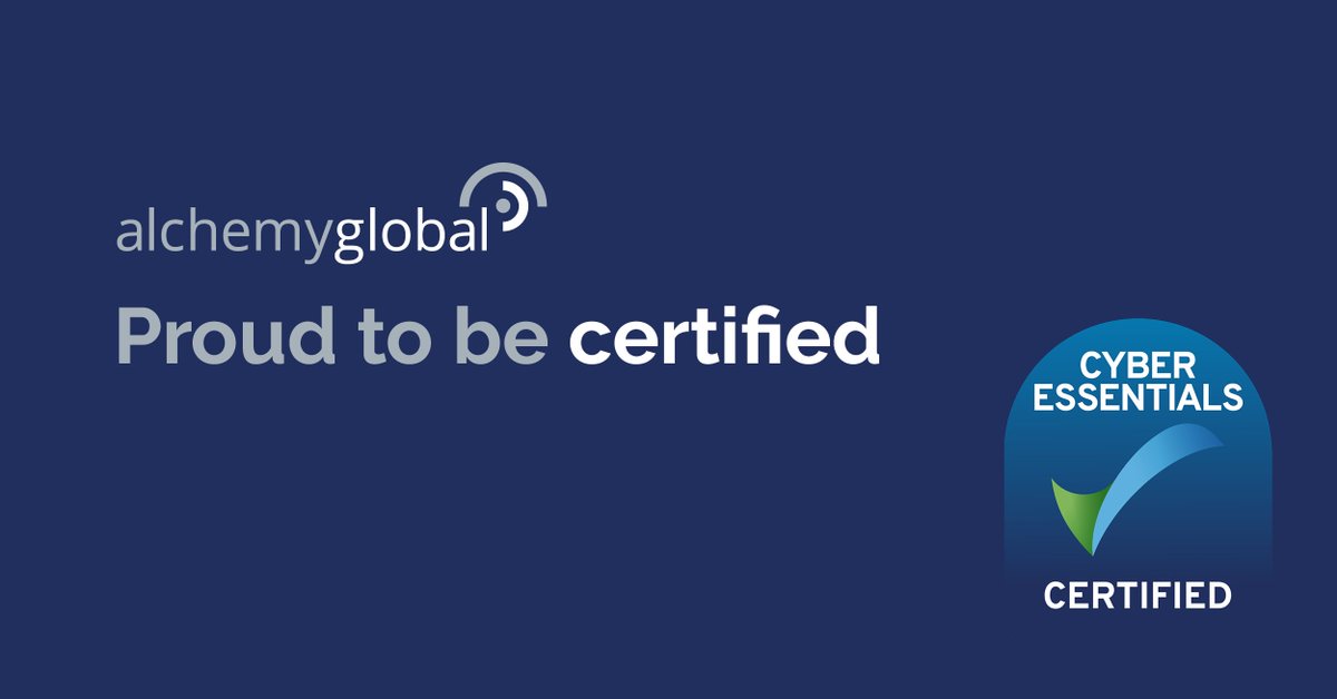 Alchemy_Global's tweet photo. We take cyber security seriously.

We’ve renewed our Cyber Essentials certification.

This means we continue to be protected against 98.5% of security threats.

Giving you the confidence to share information with us knowing it will stay safe.

#securitysolutions #cyberessentials https://t.co/27ZvJ2loKf
