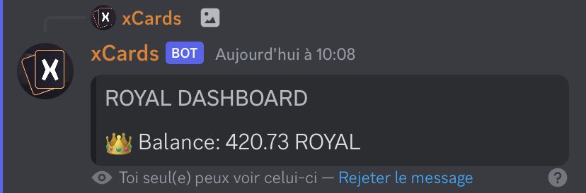 Floheezy's tweet photo. @xCards_ August distribution just has been done 🎉🔥👑

It’s always a pleasure to be rewarded for playing and having fun 😄
#RoyalProgram

Don’t forget you can use ROYAL to buy chips items NFT and tokens … they recently added $MOOVE 👀🐮

♥️♠️#JoinTheClub♦️♣️ https://t.co/qSuK94peu2