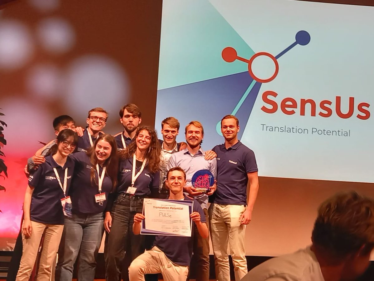 📢The <a href="/PULSeKULeuven/">PULSe - KU Leuven SensUs Team</a> has won the prize for public inspiration 🏅 and translational potential🏅📷 at the <a href="/SensUsContest/">SensUs Competition</a> 🎉

Congratulations to the students 🙎‍♀️📷 who participated, to the supervisors and sponsors who enabled this achievement 🥳

#SIMPLE #GFAP #TBI