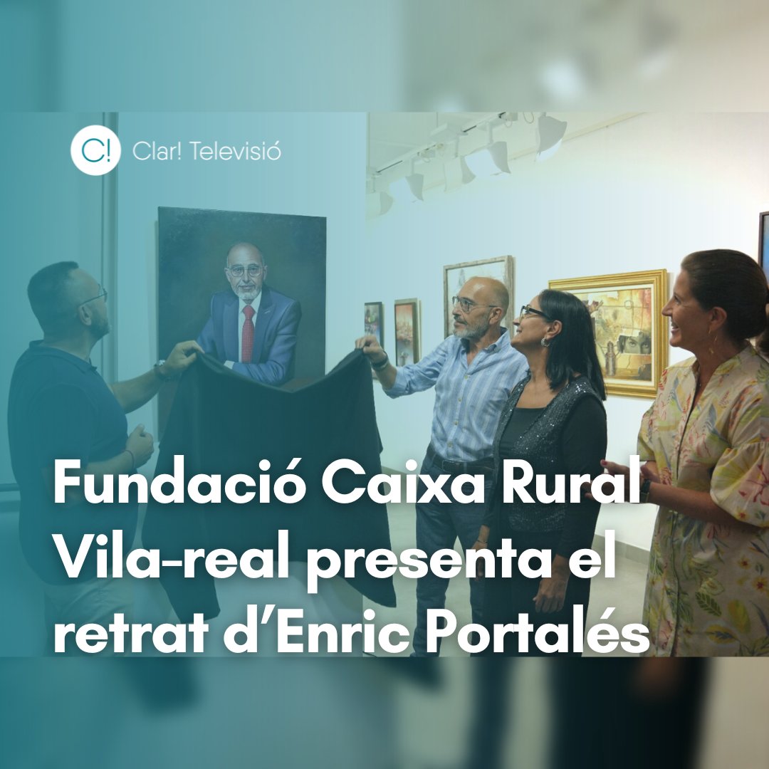 ClarTelevisio's tweet image. ➡️ La @fundaciocrv  ha emocionat a la comunitat local en presentar el #retrat de l'ex president Enric Portalés 🖼️en una #exposició. Aquest gest commemora la destacada #trajectòria de Portalés, qui va liderar l'entitat durant 12 anys.
