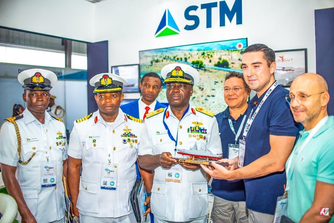 militaryafrica's tweet photo. Vice Admiral EI Ogalla, the Nigerian Navy Chief of the Naval Staff (CNS), participated in the 3rd International Maritime Defence Exhibition and Conference (IMDEC) held at the Ghana Armed Forces Headquarters in Accra, Ghana. #IMDEC23 https://t.co/nxYjj2l8ON