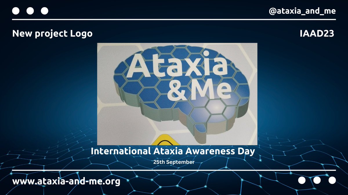 Ataxia_aware's tweet photo. A new #Ataxia awareness project powered by https://t.co/fiH7wEf7KE
To #launch on International Ataxia Awareness Day #IAAD23
Check our #SocialMedia channels to find out more.
#FYP #TeaserPost #kNOwATAXIA #RareDisease #StrongerTogether
Support the launch
https://t.co/9FQm6zcOVy https://t.co/yaUcRkDzbV