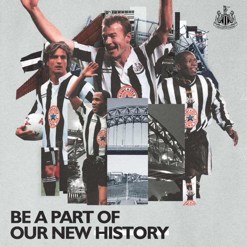 NUFC's tweet photo. Register for the latest news on our 24/25 kit launch ⤵️