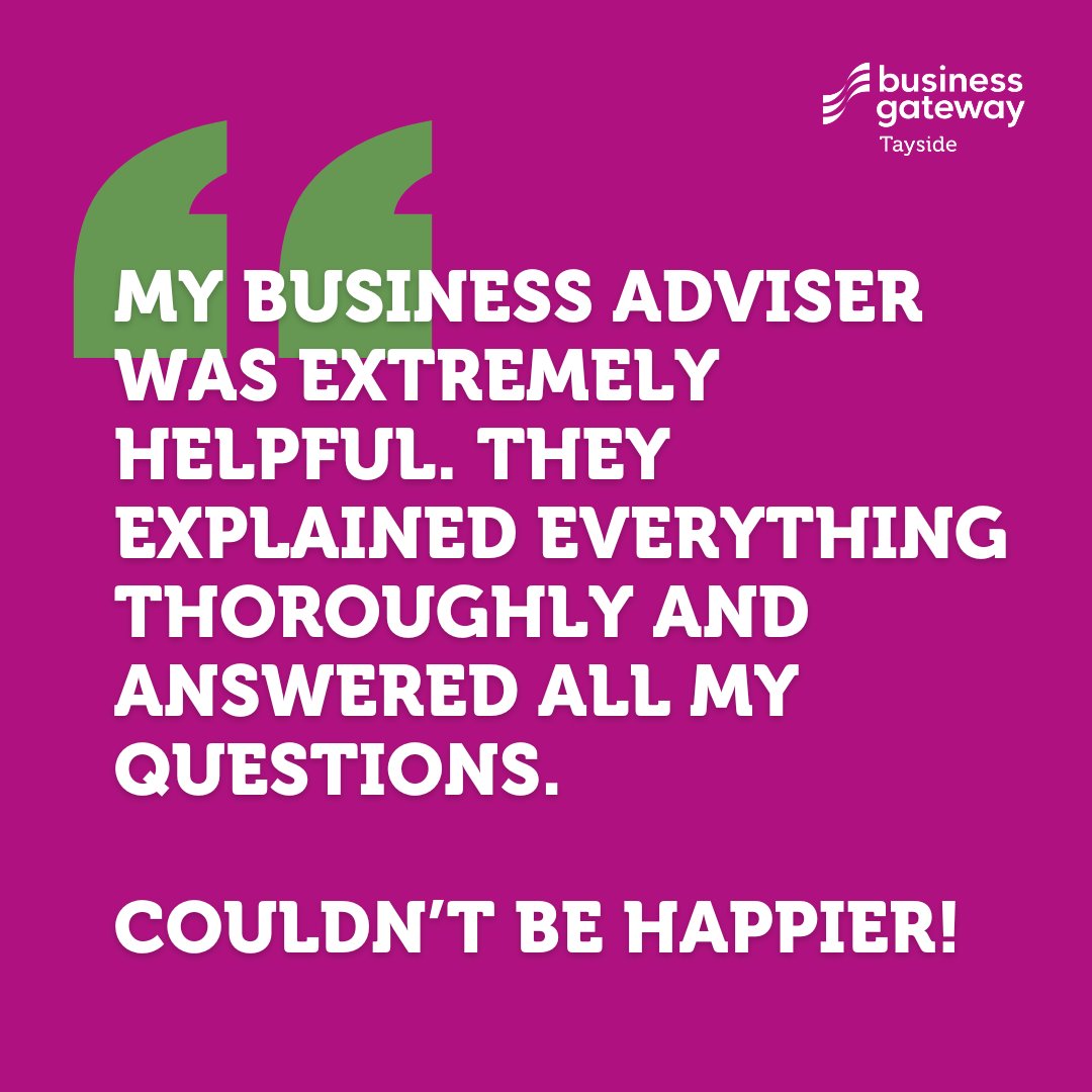 ✨FRIDAY FEEDBACK✨

Our knowledgeable advisers are always available – and have the experience to answer all your business queries!

Get in touch with the team:
🌐 bit.ly/3L0P7Lx
✉️ tayside@bgateway.com
📞 01382 443400

#businesssupport #entrepreneurship #businessadvice