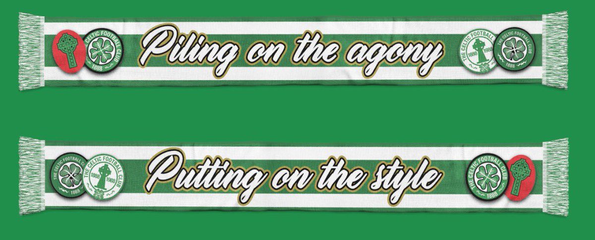 GrandAuldTeam_'s tweet photo. GLASGOW DERBY GIVEAWAY 

For the chance to win a Piling on the agony scarf and our new 120 years shirt just to the following steps 🍀

RT this tweet
Follow me @GrandAuldTeam_ 

Scarves still available @ https://t.co/PgvXRYhqwx https://t.co/Vh29bL59TV