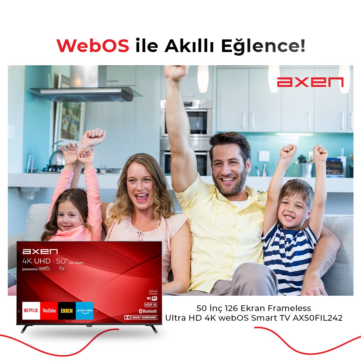 axenturkiye's tweet image. Axen ile eğlenceye hazır mısınız? WebOS ile favori uygulamalarınıza ve içeriklerinize kolayca erişim sağlayın.
#Axen #WebOS #AkıllıTV #EvEğlencesi #Televizyon