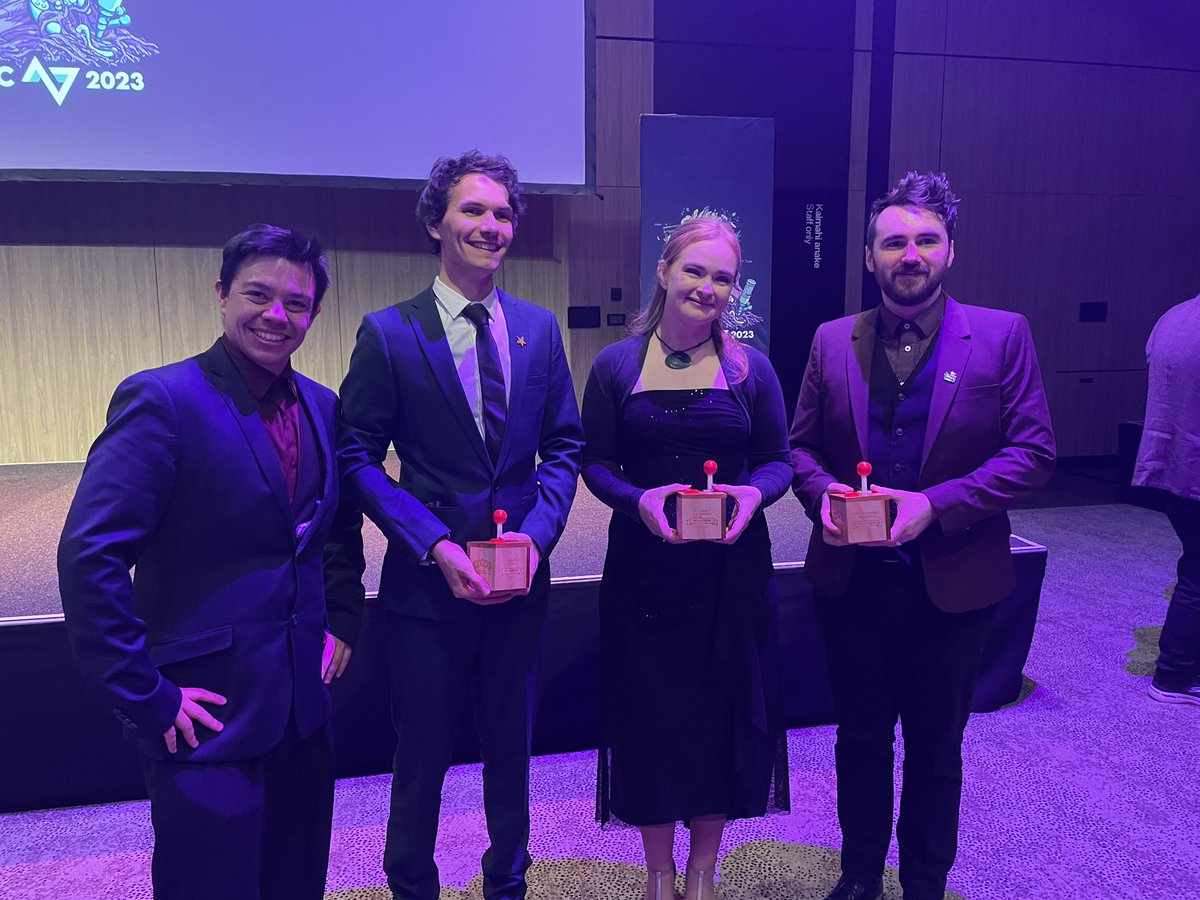 BlackSaltGames's tweet photo. DREDGE has won awards for Excellence in Design, Excellence in Accessibility and the overall Grand Prize at the New Zealand Game Awards this year! Thank you to all the organisers, judges, and other excellent game studios nominated alongside us. https://t.co/q7xRcz0oD1