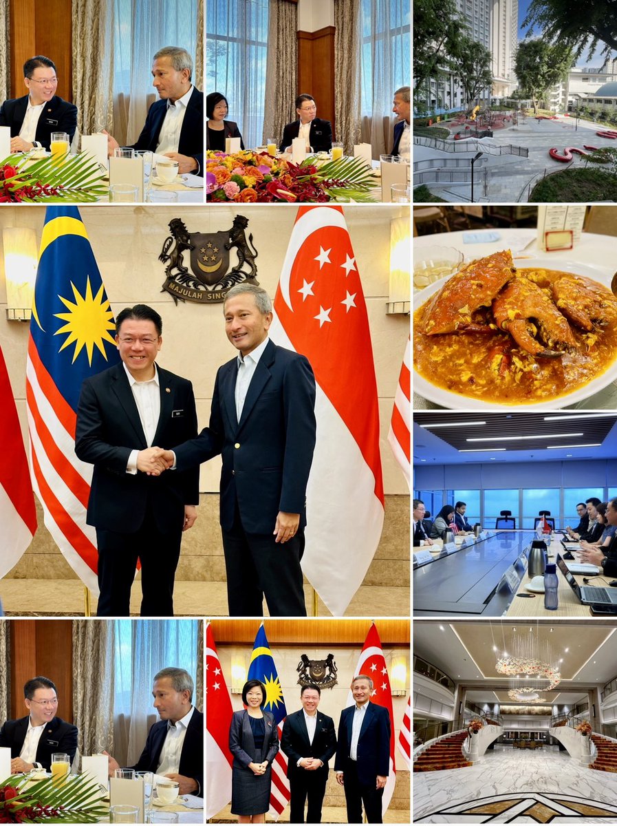 NgaKorMing's tweet image. During my official visit to Singapore, it gives me a great pleasure to meet Singapore Foreign minister HE Dr @VivianBala &amp;amp; his deputy @SimAnn. Malaysia and Singapore shall work and prosper together, we are one Asean family. #OneAsean #MalaysiaMADANI