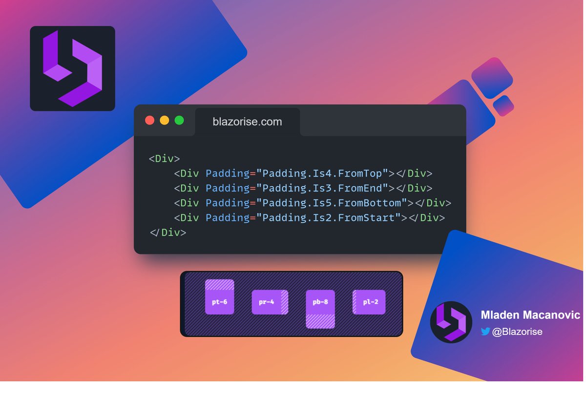 MladenMacanovic's tweet image. ๐ Looking to maintain a consistent padding schema in your #Blazorise project? Dig into Blazorise Padding Utilitiesโa fine-grained control system built for devs who care about every pixel. ๐๐จโ๐ป
#Blazor #AdvancedWebDev #UIUX #BlazoriseTips
๐ Example Usage: