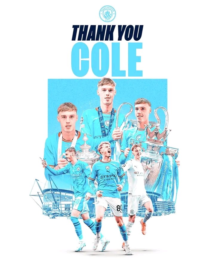 All the best for the future, Cole! 🌟 

Cole Palmer has completed a permanent move to Chelsea. #ManCity #colepamer