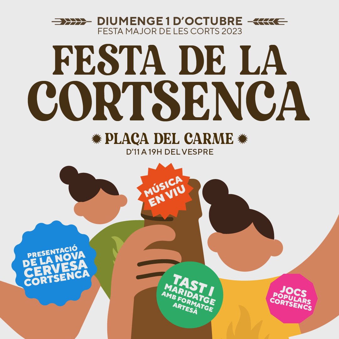 🍻Notícies fresques!

🎉 El proper diumenge 1 d'octubre, dins la Festa Major de #lesCorts, celebrem la Festa de la #Cortsenca amb maridatge de formatges artesans, música en viu, jocs cortsencs i punxadisc de vinils!

✍🏽 Reserva la data! Aviat més info a curtibus.cat