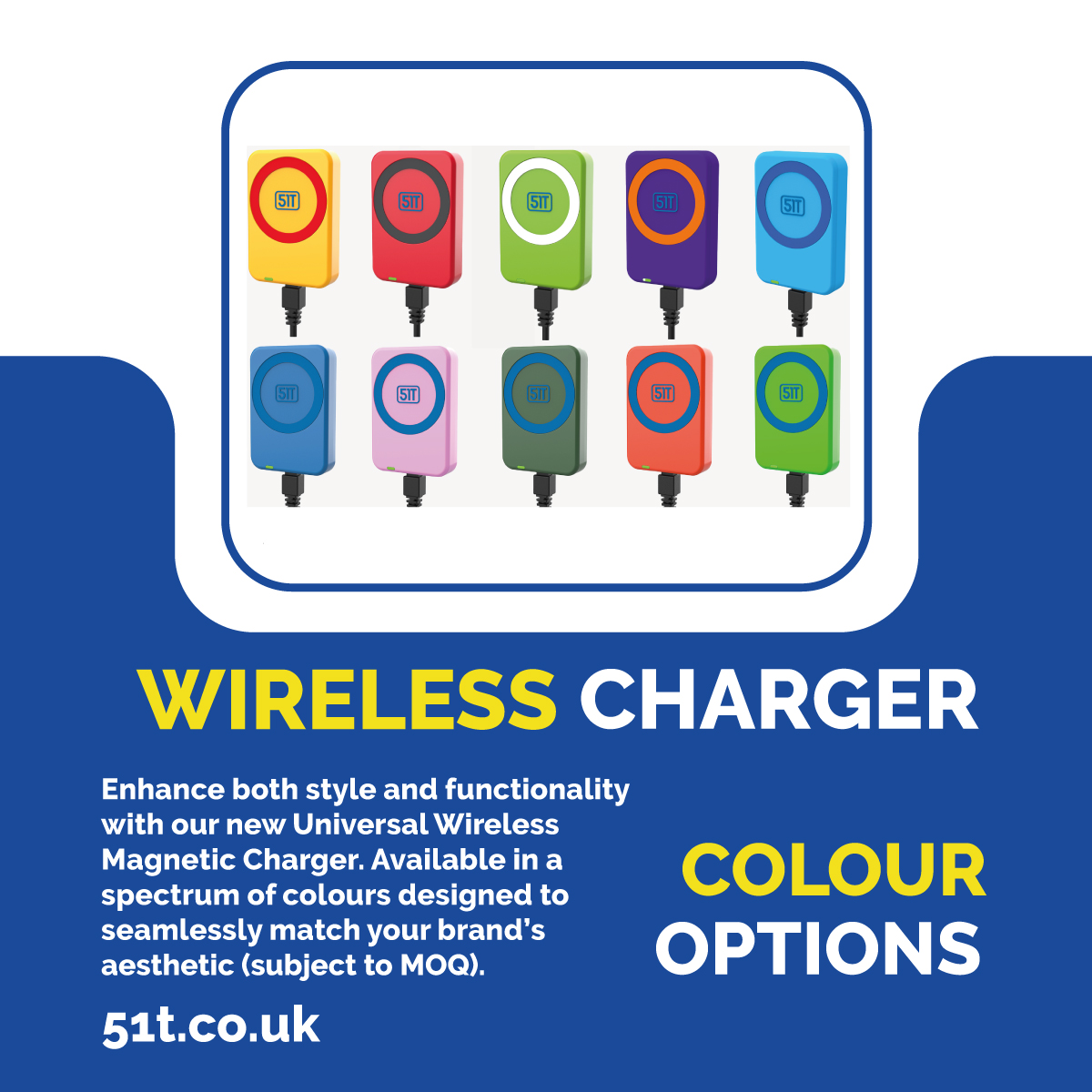 Official51T's tweet photo. Our colour options ensure that your charging  solution meets your technical needs and integrates harmoniously with your branding, making a statement every time you power up.

#wireless #charging #charger #51t #ukbusiness #logistics #warehouse #retail #supplychain #grocery https://t.co/NQhh4IZE6a