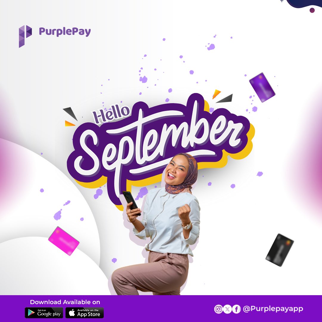 Purplepay_app's tweet image. New Month, 
Fresh Vibe 😍💜

Happy New Month Payple💜

#purplepay #purplepayapp #september