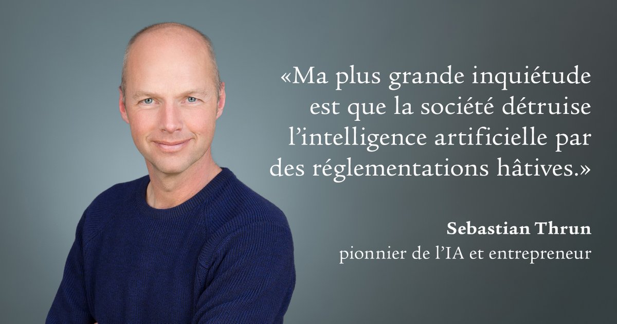SwissLife_Fr's tweet photo. Les #IA sont au centre de tous les débats depuis le lancement de #ChatGPT. Sebastian Thrun, pionnier dans le domaine et visionnaire, est lui convaincu que ces technologies peuvent améliorer le monde et nous rendre plus libres de nos choix.
👉https://t.co/0myftXNO0x
#YourLife https://t.co/GpoAvkGxte