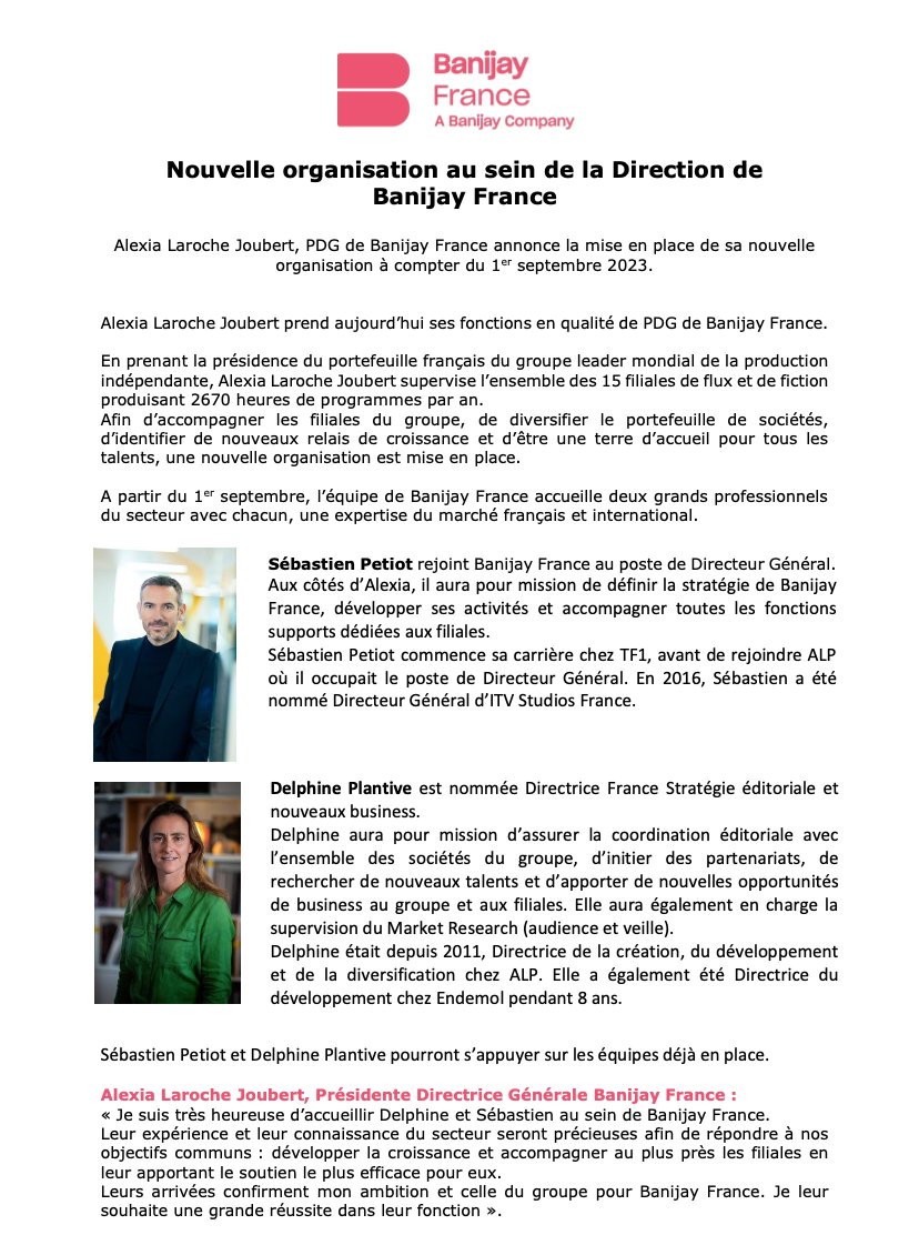 Banijay France tweet media