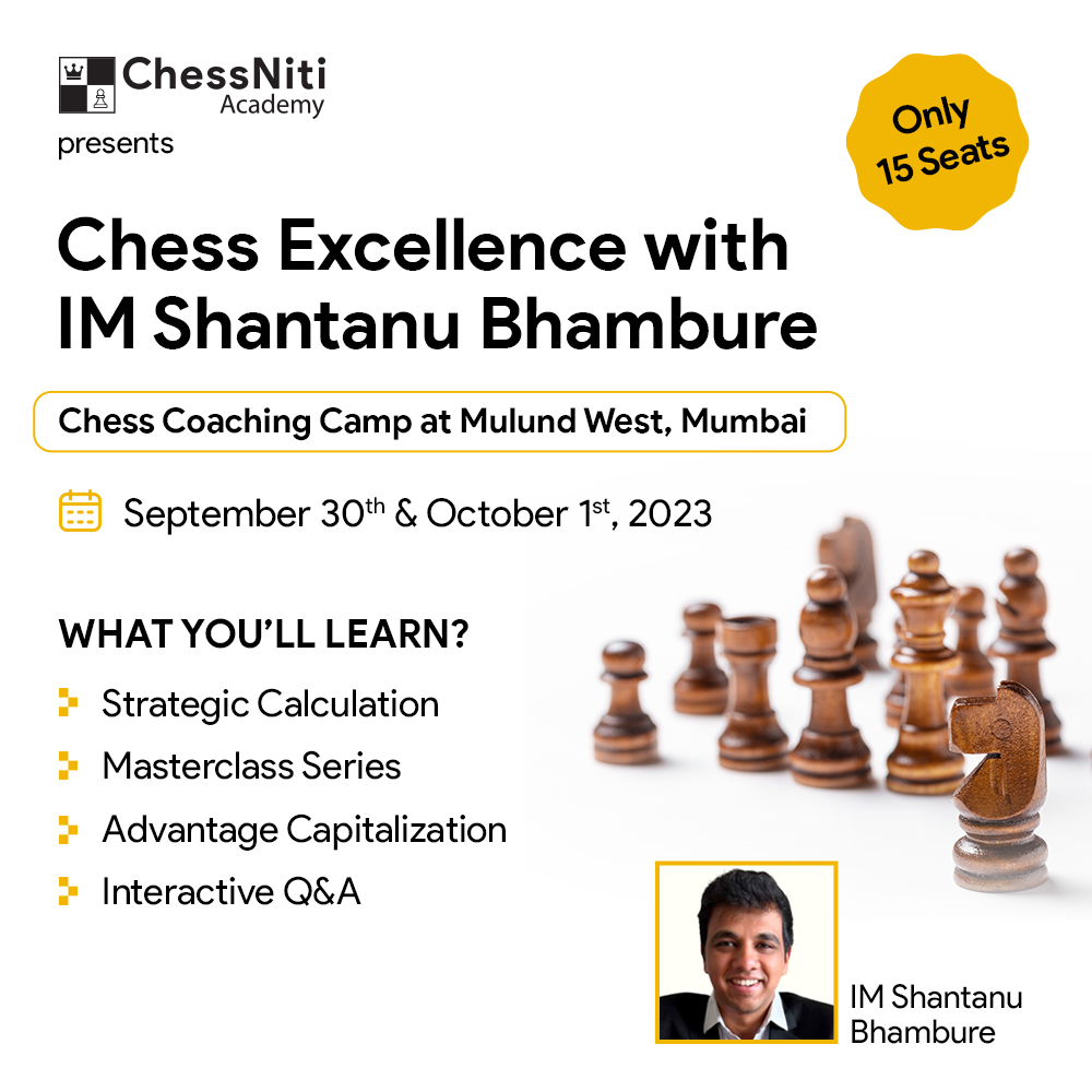 chessniti's tweet photo. Introducing our highly anticipated Chess Coaching Camp, featuring esteemed IM @shantanuchess. Under his guidance, master strategic calculation techniques, develop skills for advantage capitalization, and much more.

Secure your seat now - https://t.co/747oOAGixy

#chesscamp https://t.co/jkdTNMr371