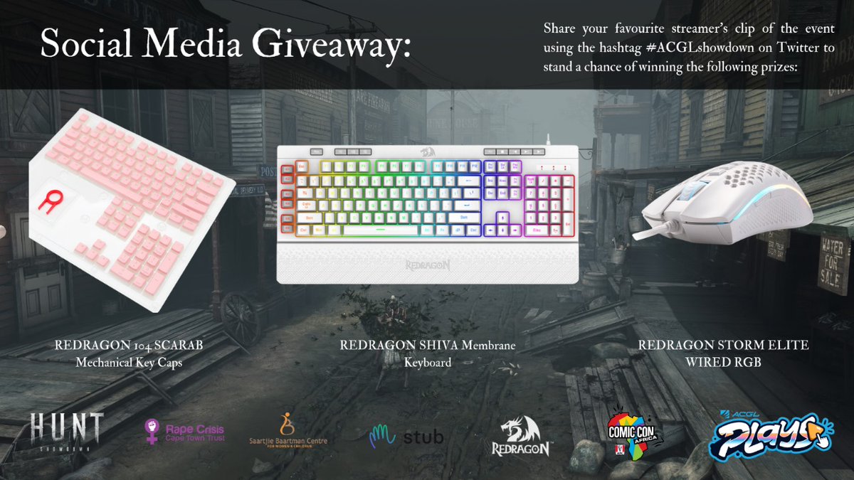 rushkagg's tweet photo. Announcing this giveaway 2 pm SAST today! If you've shared your favourite clip of the event using the #ACGLShowdown tag you were automatically entered 💙

Good Luck!

@RedragonSa https://t.co/jiBdVvOKJR