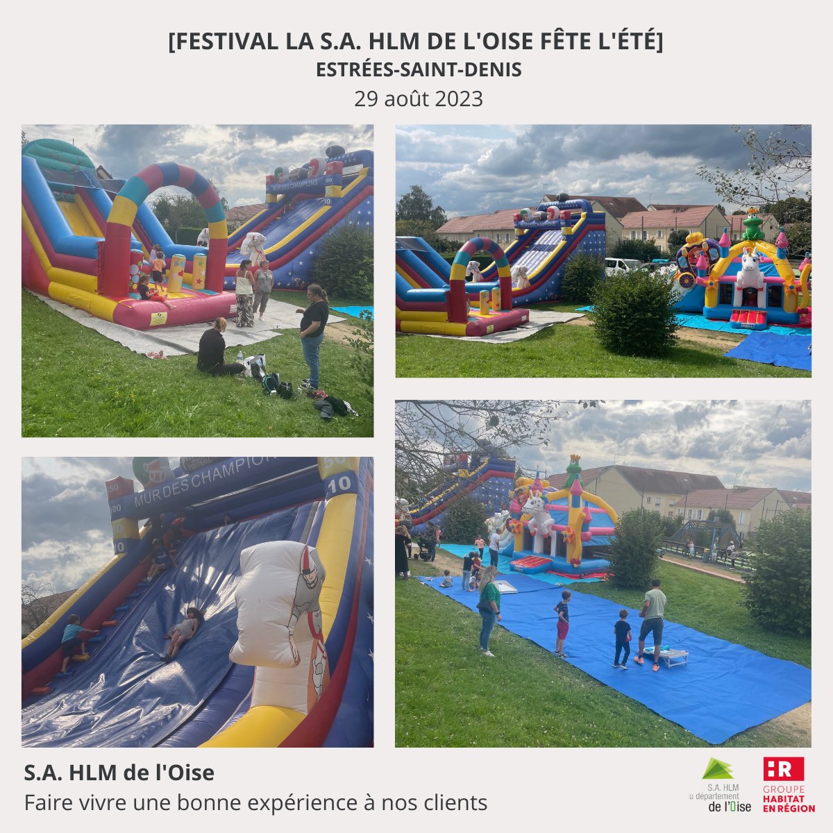 sahlm60's tweet photo. La @sahlm60 a clôturé son #festival la « S.A. HLM de l’Oise Fête l’Été » à #EstréesSaintDenis avec plus de 135 habitants à ses côtés. 
 
@HabitatenRegion @UnionHlmHdF @CD_oise https://t.co/Q5z46nuKkE