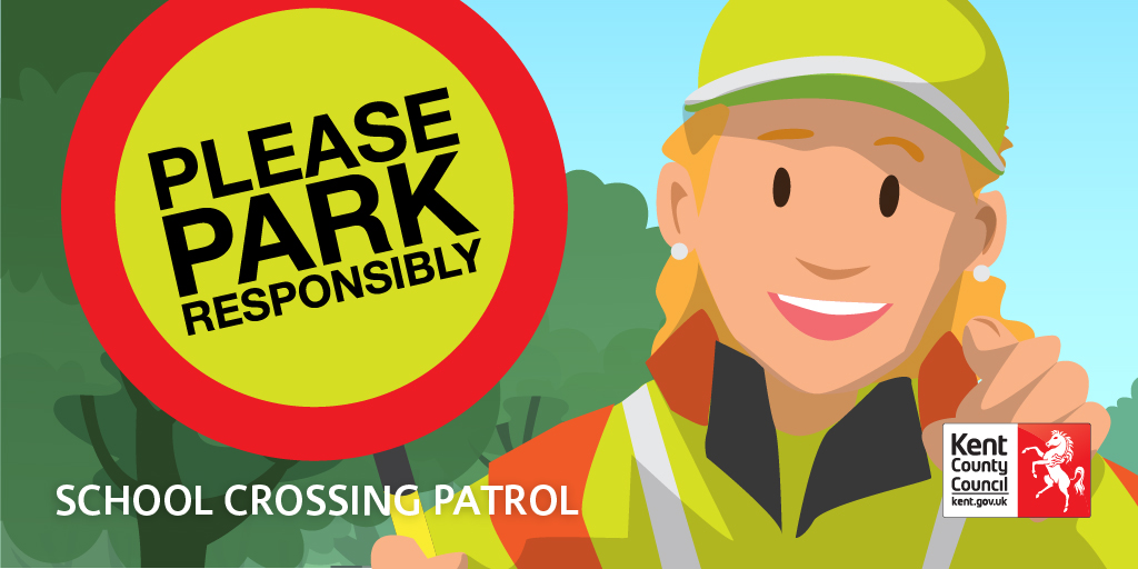 KCC_SCP's tweet photo. If driving to school is the only option, how about parking away from the busy areas near to school and walking the rest of the way, using the patrol? Parking on any waiting restrictions creates increased risks to all crossing users. https://t.co/v1O72TtF2G