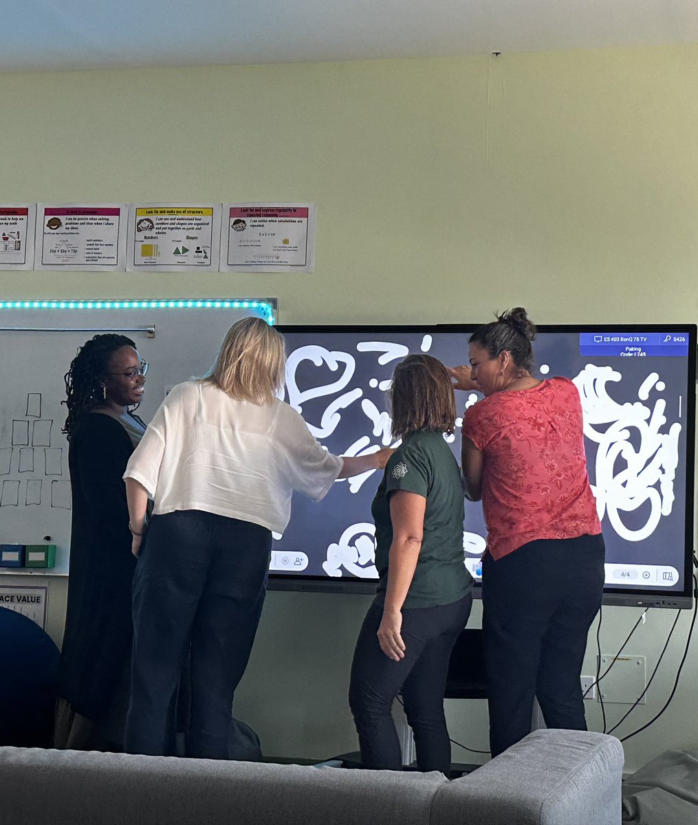 Yesterday some of our teachers got training from BenQ on the boards they are trialling. I captured a fun moment playing in multitouch whiteboard mode! #ACSLearns