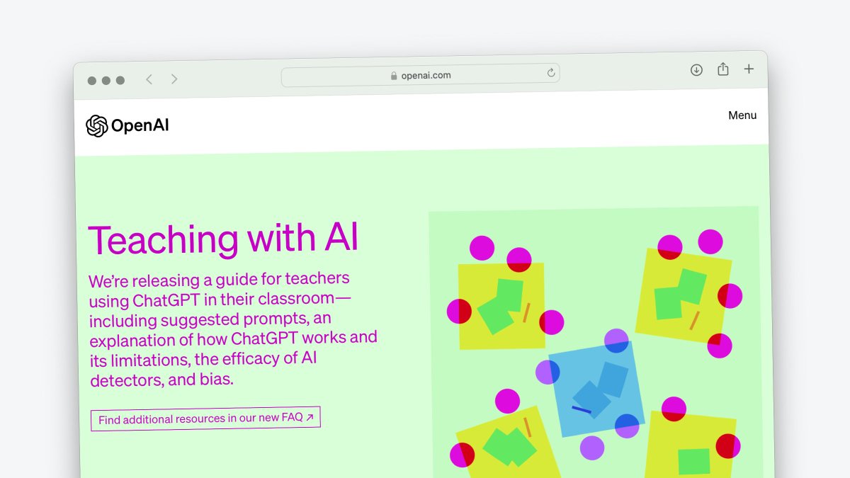 *NEW*

ChatGPT guide for teachers, by <a href="/OpenAI/">OpenAI</a>

→ Suggested prompts
→ Limitations &amp; biases
→ Detection issues 🤖

openai.com/blog/teaching-…