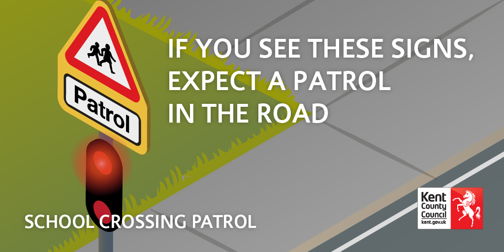 KCC_SCP's tweet photo. Drivers, if you see these signs please slow down and be prepared to STOP for the patrol, thank you https://t.co/6seEAT6Pb6