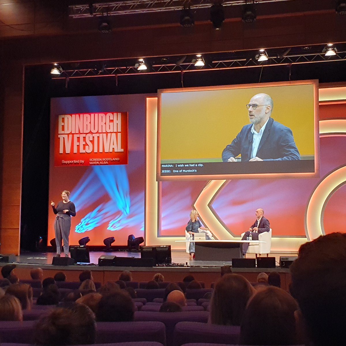 Matthew Floyd (@mattjfloyd) on Twitter photo Some highlights from this year's <a href="/EdinburghTVFest/">Edinburgh TV Festival</a>:
- Not So Guilty Pleasures: Does TV Have A Snobbery Problem?
- <a href="/Talldarkfriend/">Jordan Gray</a> hosting the Awards
- <a href="/MeeraSyal/">MeeraSyal💙</a>'s Alternative MacTaggart w/ @FatimaSalaria
- Jesse Armstrong in conversation w/ <a href="/MarinaHyde/">Marina Hyde</a>
#EdTVFest Some highlights from this year's <a href="/EdinburghTVFest/">Edinburgh TV Festival</a>:
- Not So Guilty Pleasures: Does TV Have A Snobbery Problem?
- <a href="/Talldarkfriend/">Jordan Gray</a> hosting the Awards
- <a href="/MeeraSyal/">MeeraSyal💙</a>'s Alternative MacTaggart w/ @FatimaSalaria
- Jesse Armstrong in conversation w/ <a href="/MarinaHyde/">Marina Hyde</a>
#EdTVFest