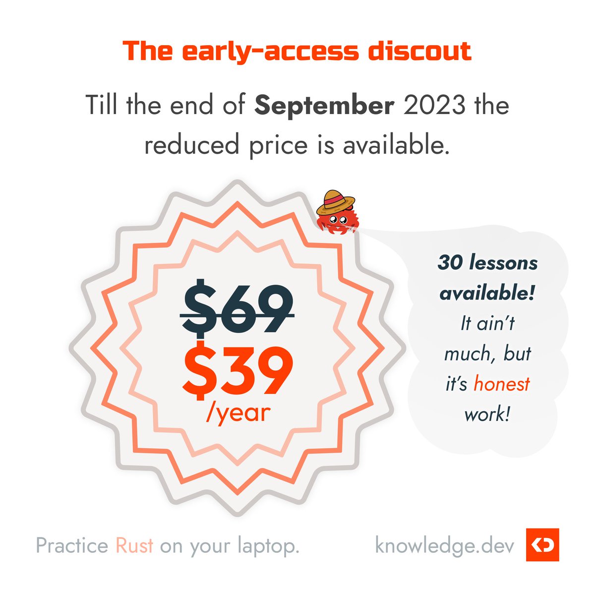 knwldev's tweet photo. September 2023: the early-access discount is available https://t.co/yG8YLZzcUA