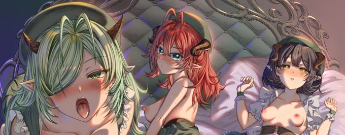 ▼奴隷ハーレムはFantiaでR18ルートを公開中です 