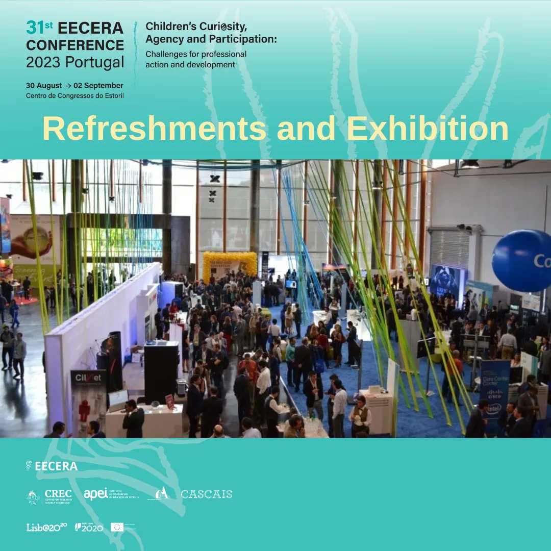During each refreshment break, please take the opportunity to visit the exhibition in the Hall/ Room A, Floor I Estoril Congress Centre. 
#EarlyChildhood
#Education
#Lisbon
#EECERA2023