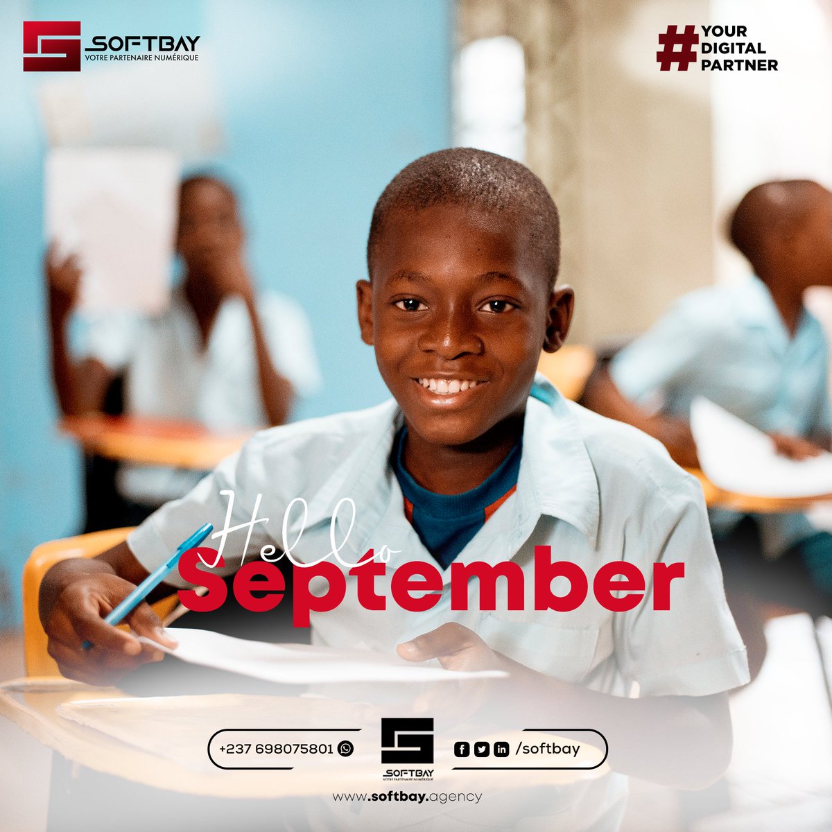 SoftbayCameroon's tweet photo. Welcome to the start of a new month September – It's time to set new goals and aim for new heights! 😌
#softbay #HappyNewMonth #yournumericpartner https://t.co/Ie1mM6f1Tx