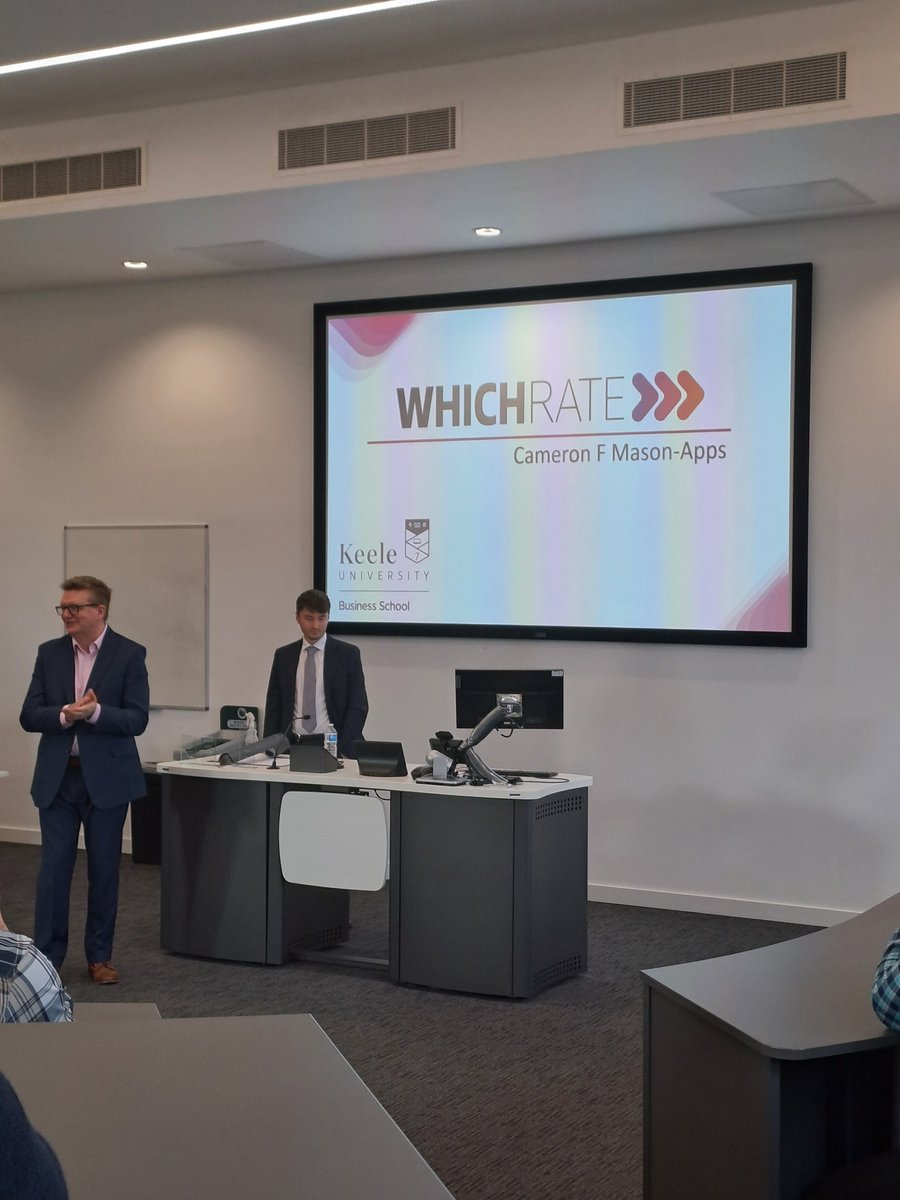 e_bonfiglio's tweet photo. @Dr_ColinRigby @KeeleBSchool @KeeleUniversity And Finally - Cam talking about his project with @Whichrate https://t.co/0yiqc02qlG