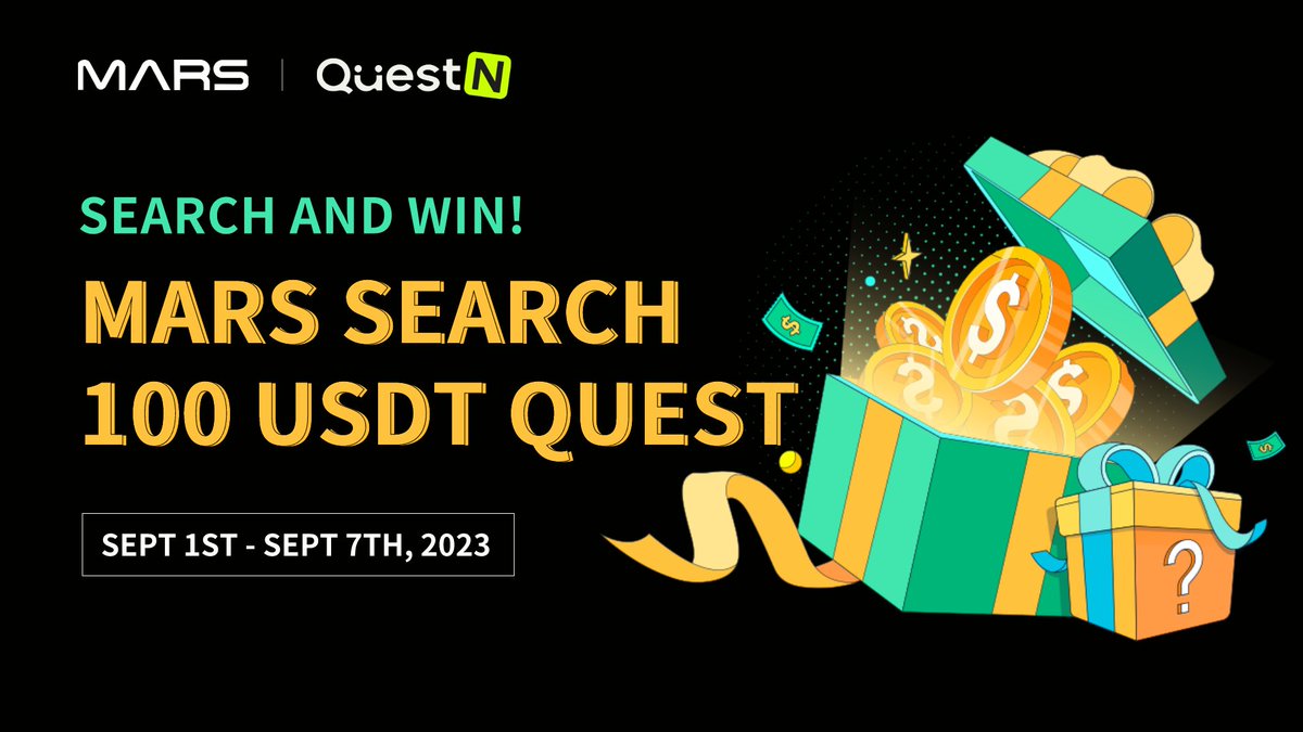 🚀 Explore the Web3 universe with Mars Search! Our AI-powered platform is your ticket to a world of knowledge and innovation. Join our giveaway from Sept 1-7. Discover Mars Search, unlock Web3's potential, and win big. Join us: app.questn.com/quest/81184277… #MarsSearch #Web3 #Giveaway