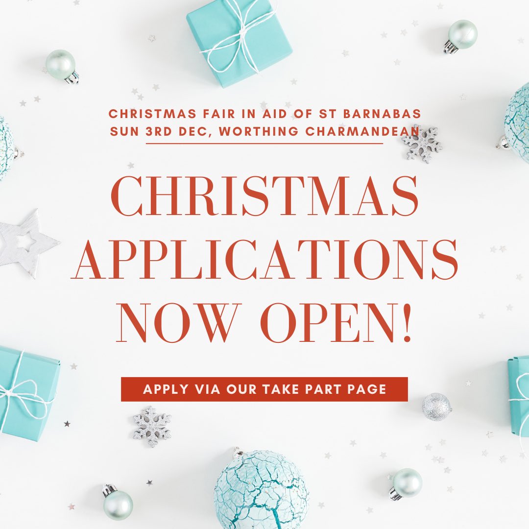 The Fairy Tale Fair (@fairytale_fair) on Twitter photo We are so excited to let you know stall holder applications are NOW OPEN for our Christmas fair on Su 3rd Dec in Worthing! Apply here: thefairytalefair.co.uk/take-part/ This fair will feature 70 stalls plus special guests and is once again in aid of the amazing <a href="/StBarnabasHouse/">St Barnabas House</a> We are so excited to let you know stall holder applications are NOW OPEN for our Christmas fair on Su 3rd Dec in Worthing! Apply here: thefairytalefair.co.uk/take-part/ This fair will feature 70 stalls plus special guests and is once again in aid of the amazing <a href="/StBarnabasHouse/">St Barnabas House</a>