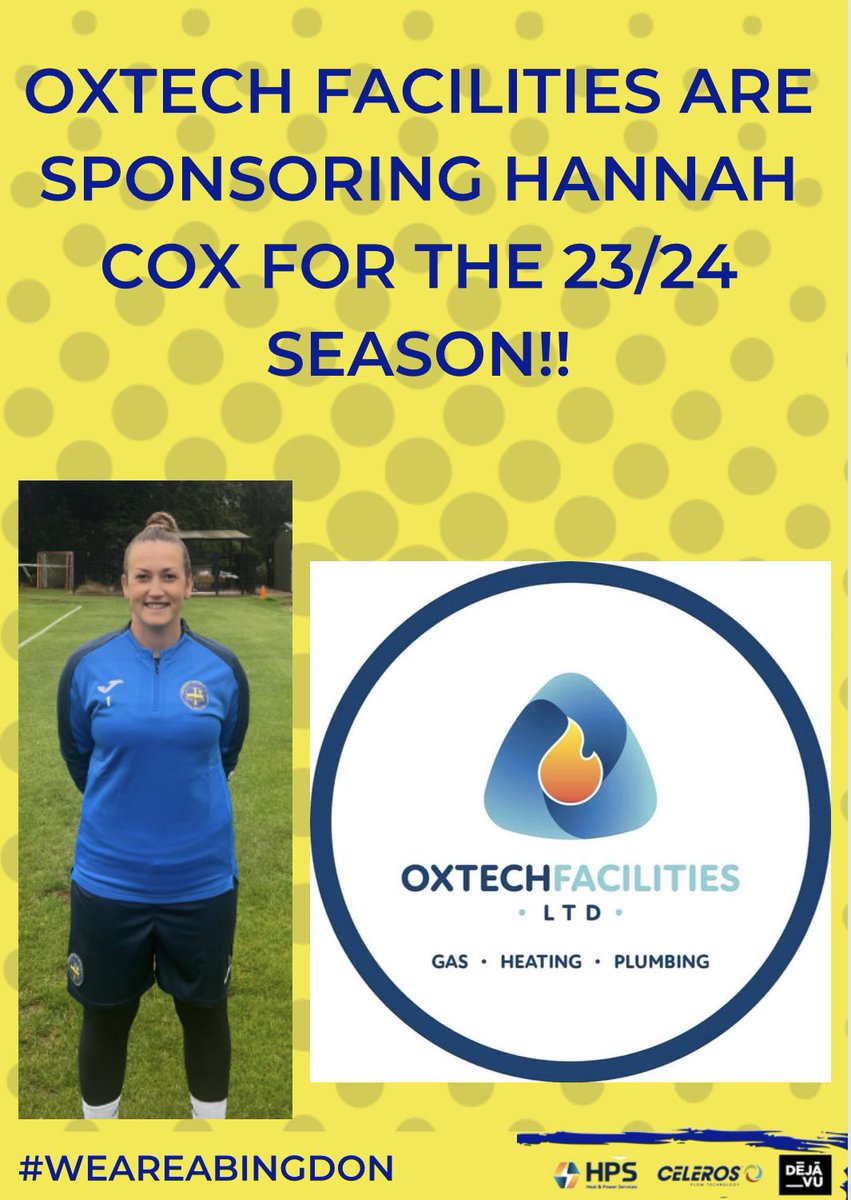 Thank you Oxtech Facilities for sponsoring <a href="/HannahCox168/">Hannah Cox</a> this season. 💙💛