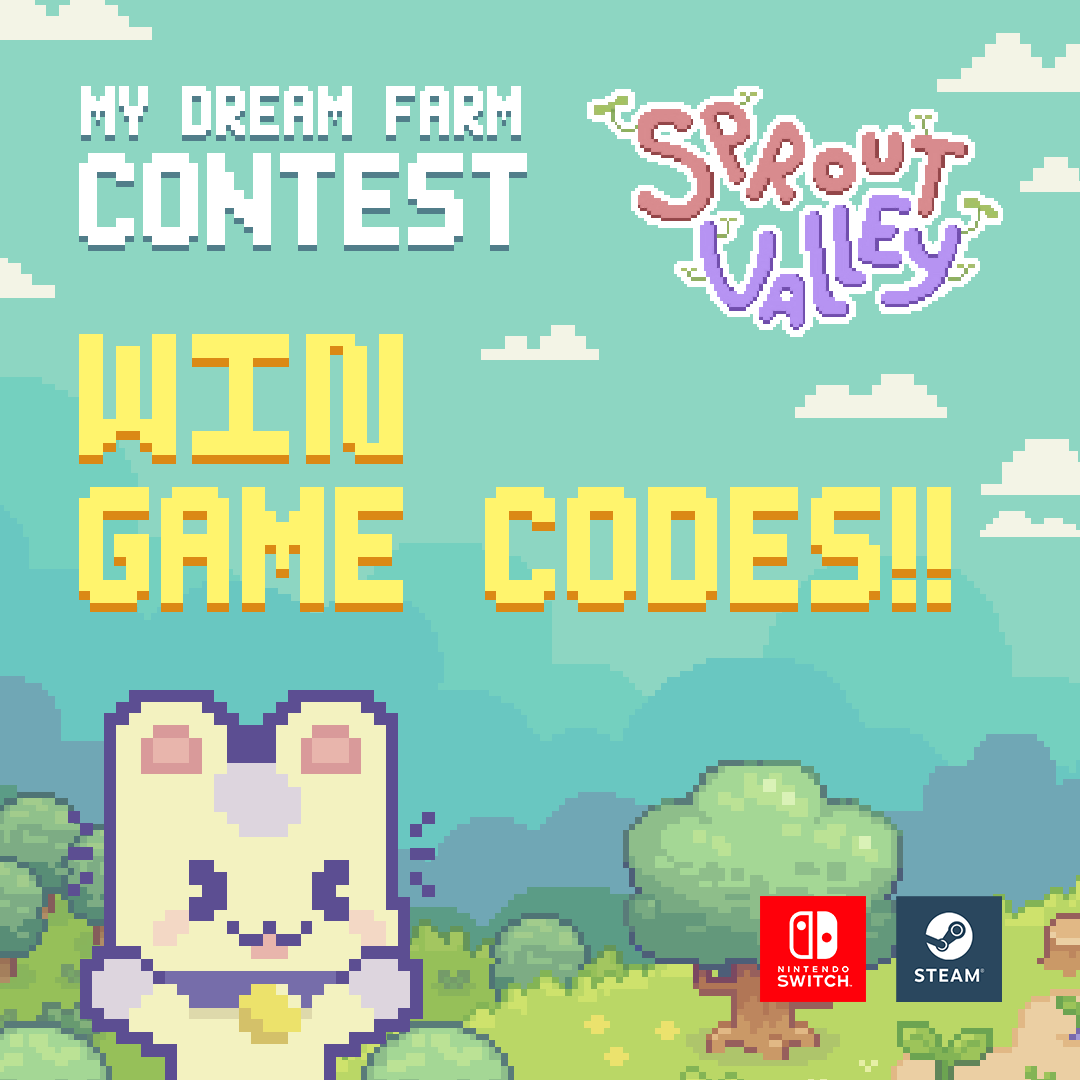 RedDeer_Games's tweet photo. Time for ☘️ SPROUT VALLEY CONTEST 🌱

🧡 MY DREAM FARM 💚

✅Follow us, like this post and RT
✅Leave a comment with the answer for a question:
"What would my dream farm look like?"
✅Tag your friend in your entry

At the release we'll reward 5 winners with game codes!

#sprouvalley #sproutvalleycontest @ZeFrost