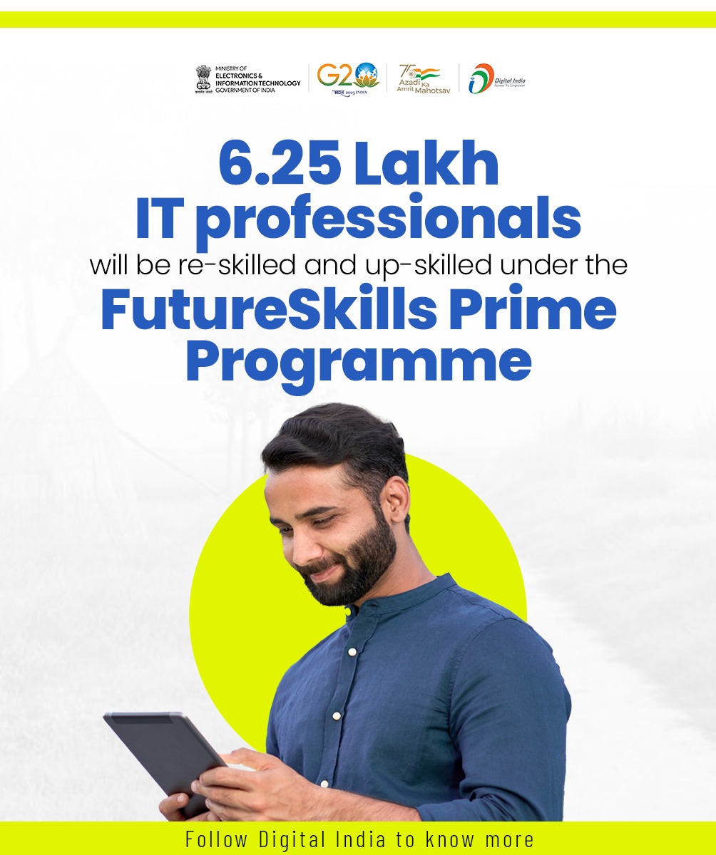 #DigitalSkilling is one of our top priorities!   

The #FutureSkillsPrime prog in collaboration with #nasscom aims to help you get skilled, upskilled, and reskilled in emerging technologies.   

Visit futureskillsprime.in